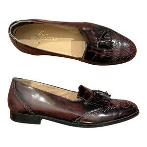 Giorgio Brutini Austin Brown Leather Tassel Slip On Loafer Shoes Mens Size 10M